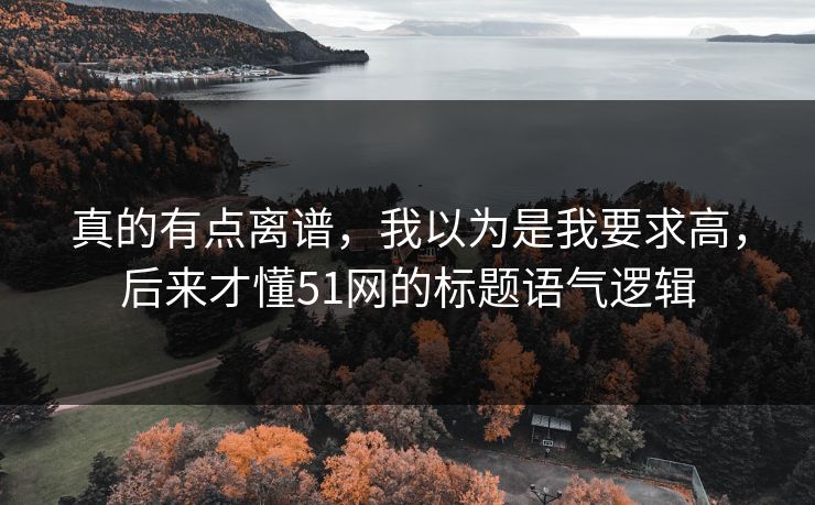 真的有点离谱，我以为是我要求高，后来才懂51网的标题语气逻辑